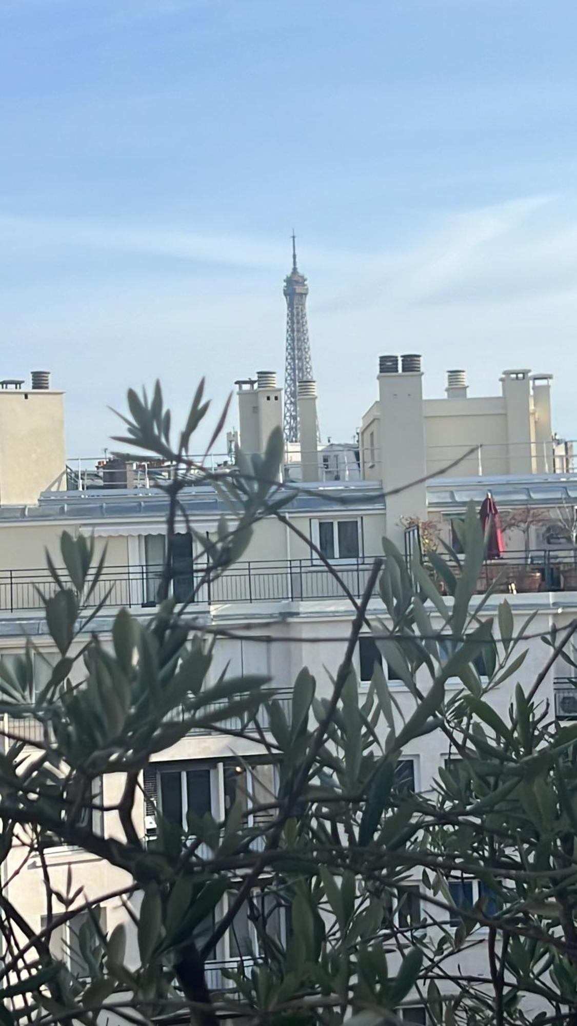 Appart Terrasse Vue Tour Eiffel Paris Exterior foto